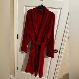 Tommy Hilfiger Unisex Men's Women's Red Monogrammed HNY NYH YNH Robe OSFM